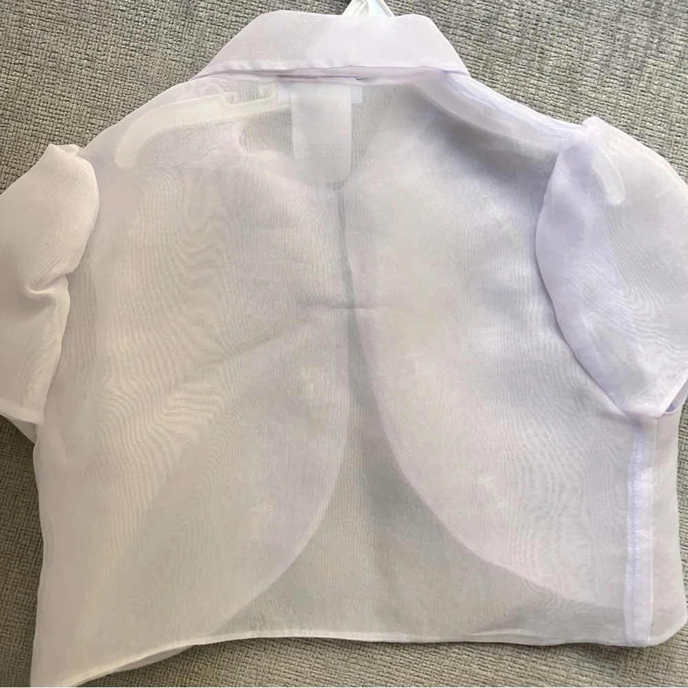 BONNIE JEAN Sheer Lavender Floral Special Occasion Bolero Girls 10 NEW NWOT